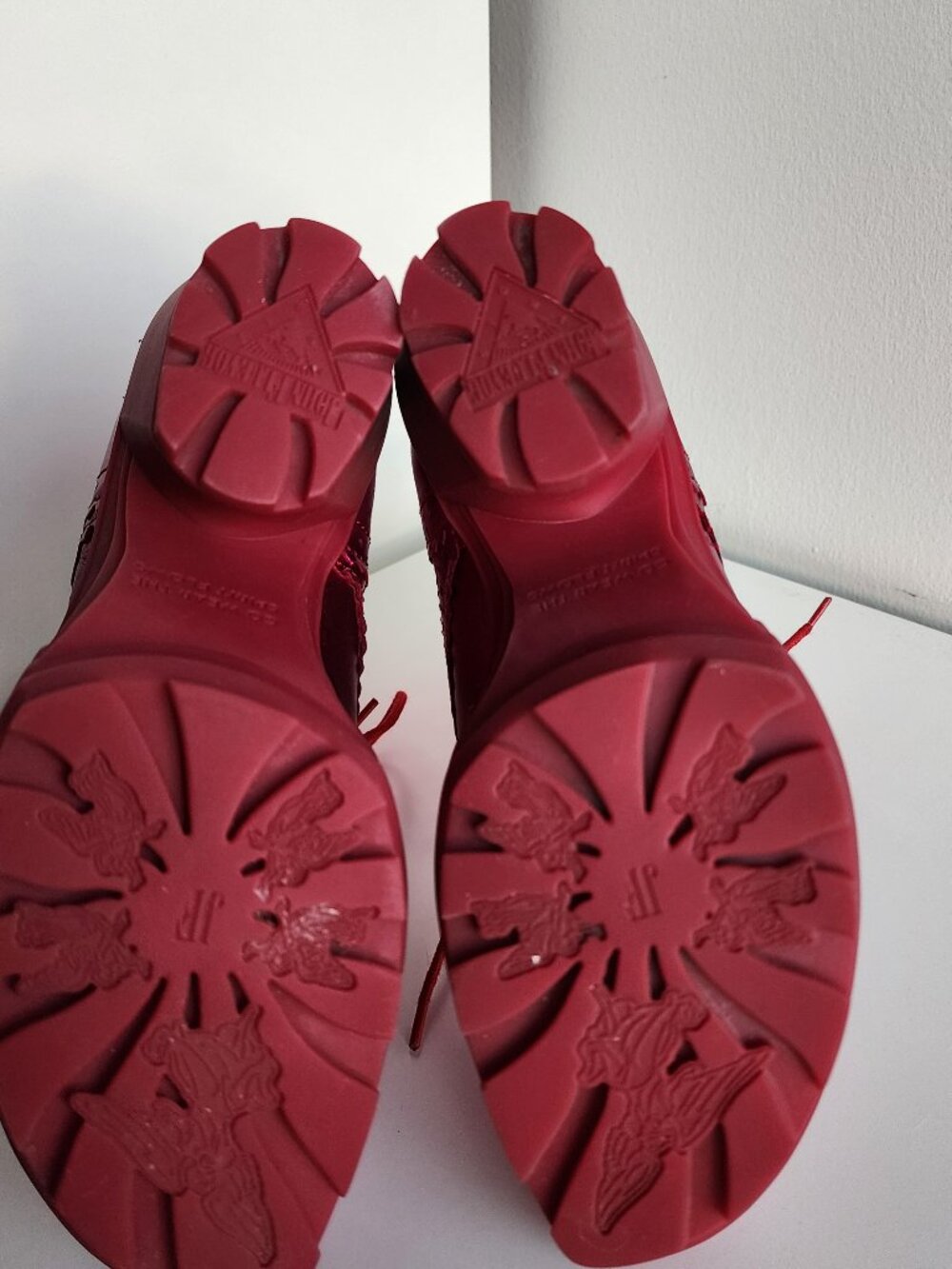 John Fluevog magenta Mellow Bebop Boots, Size 8 - Picture 6 of 8